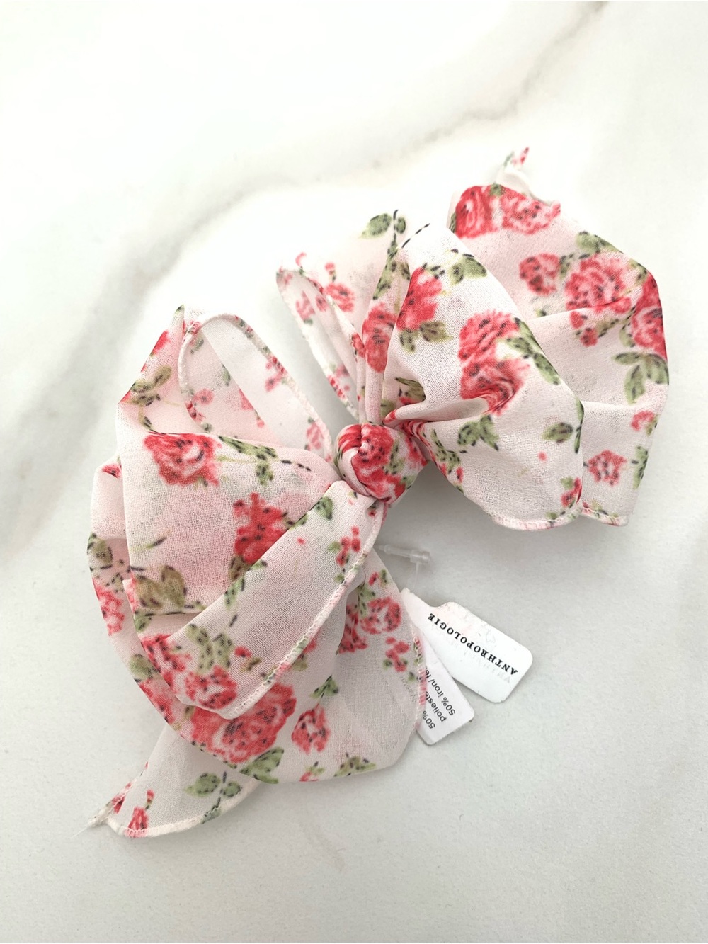 NEW Anthropologie Millie Rose Floral Bow Barrette